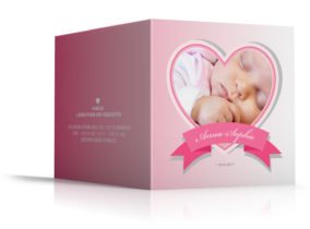 Geburtsgrußkarten Mädchen günstig