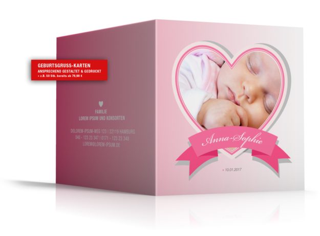 Geburtsgrußkarten Mädchen